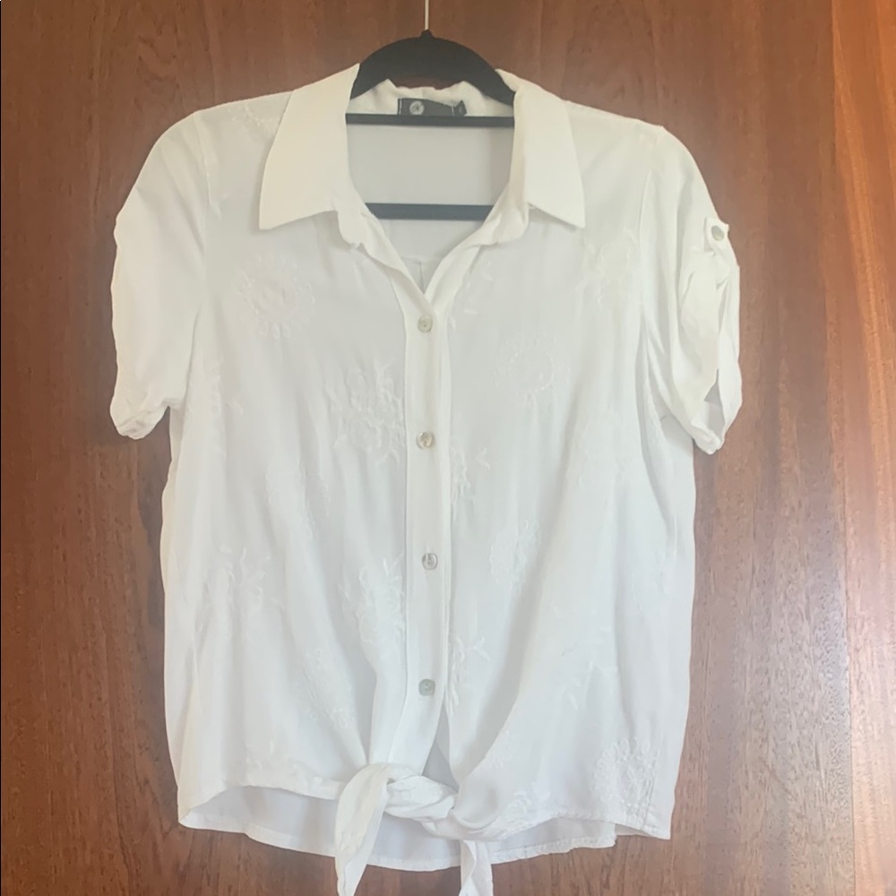 White Button-Up Women's Top XS